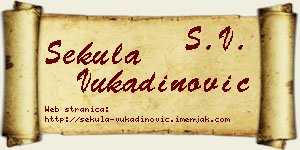 Sekula Vukadinović vizit kartica